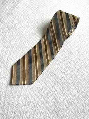 Paul Dione Striped Silk Neck Tie